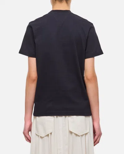 Bottega Veneta Short-sleeved Cotton T-shirt In Blue