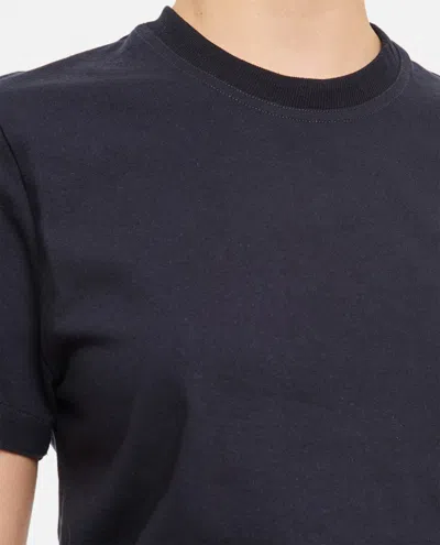 Bottega Veneta Short-sleeved Cotton T-shirt In Blue
