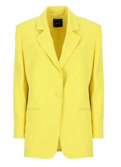 Shop Pinko Esagerata Blazer In Yellow