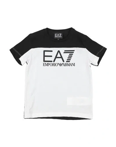 Shop Ea7 Toddler Boy T-shirt White Size 6 Cotton