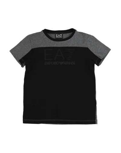 Shop Ea7 Toddler Boy T-shirt Lead Size 6 Cotton In Grey