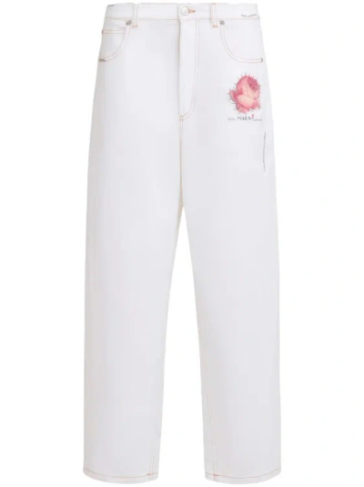 Shop Marni White Denim Pants