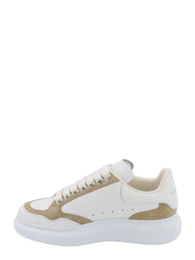 Shop Alexander Mcqueen Leather And Suede Sneakers With Suede Profiles In White
