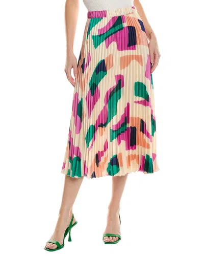 Shop Ba&sh Ba & Sh Pleated Midi Skirt In Beige