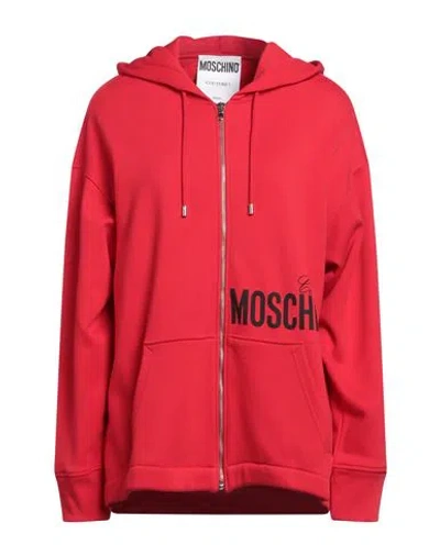 Shop Moschino Woman Sweatshirt Red Size 10 Cotton