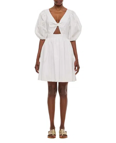 Shop Rotate Birger Christensen Puff Sleeve Mini Dress In White