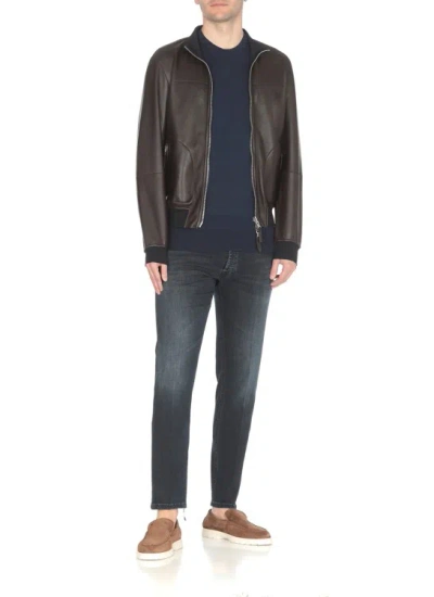 Shop The Jack Leathers Brown The Jack Leather Reversible Leather Jacket In Black