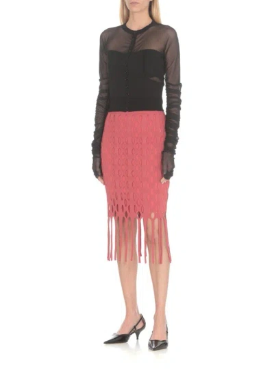 Shop Pinko Terracotta Skirt In Pink