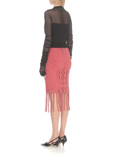 Shop Pinko Terracotta Skirt In Pink