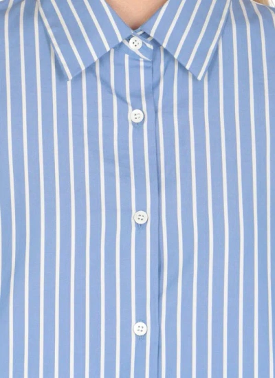 Shop Dries Van Noten Striped Cotton Shirt In Blue