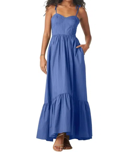Shop Misa Magnolia Dress In Indigo Blue