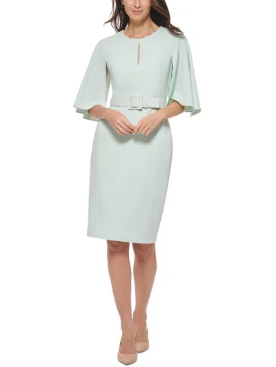 Shop Calvin Klein Womens Business Knee-length Sheath Dress In Multi