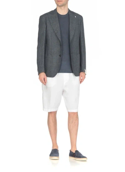 Shop 120% Lino Linen Bermuda Shorts In White
