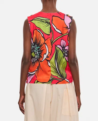 Comme Des Garçons Sleeveless Crew-neck Top In Multicolor
