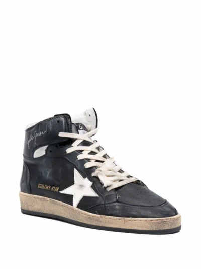 Shop Golden Goose Black High-top Lace-up Sneakers