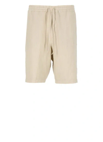 Shop 120% Lino Linen Bermuda Shorts In Neutrals