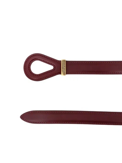 Shop Isabel Marant Leather Belt In Burgundy