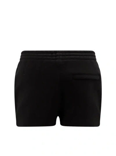 Shop Alexander Wang Essential Terry Shorts With Logo In Black