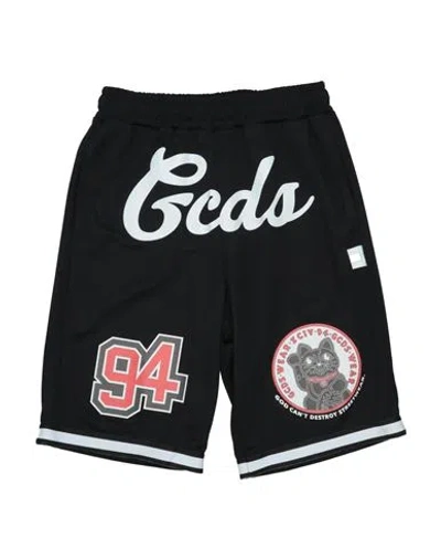 Shop Gcds Mini Toddler Boy Shorts & Bermuda Shorts Black Size 4 Polyester