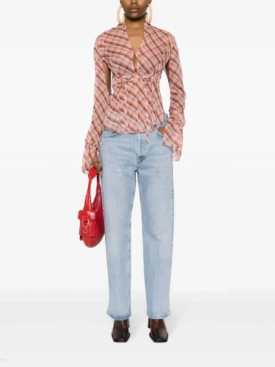 Agolde Low Curve Jeans With Five-pocket Style In Blue