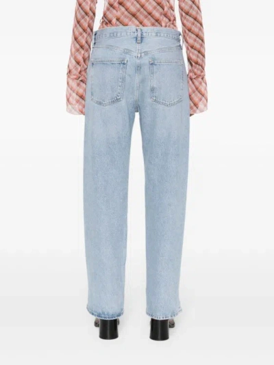 Agolde Low Curve Jeans With Five-pocket Style In Blue