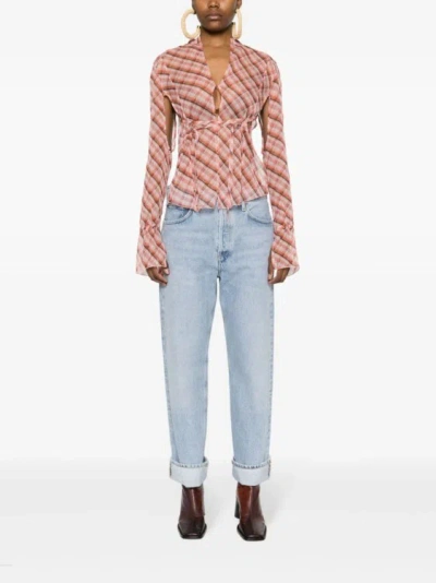 Agolde Low Curve Jeans With Five-pocket Style In Blue