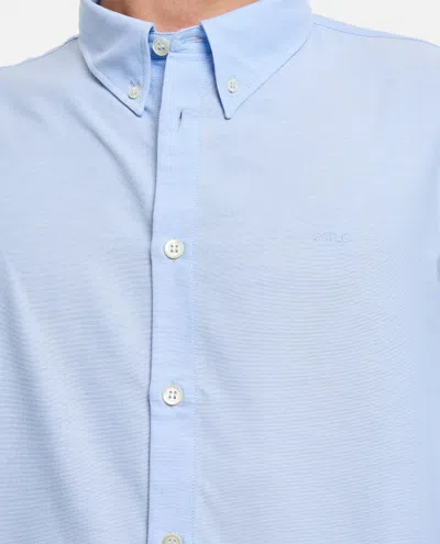 Shop Apc Greg Cotton Shirt In Blue