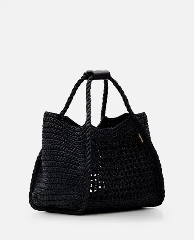 Shop Max Mara Small Basketma Tote Bag In Black