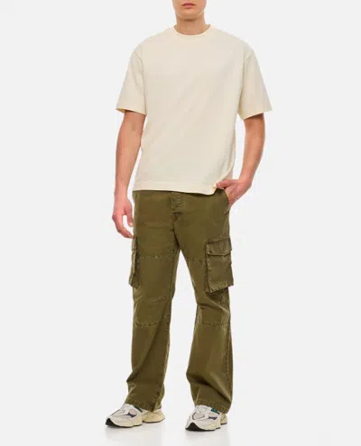 Shop Golden Goose Cotton Cargo Trousers In Green