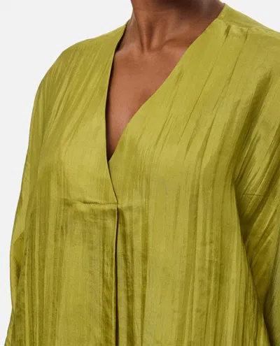 Shop The Rose Ibiza Silk Indochine Blouse In Green