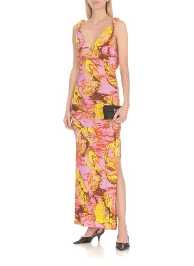 Shop Pinko Achei Dress In Multicolor