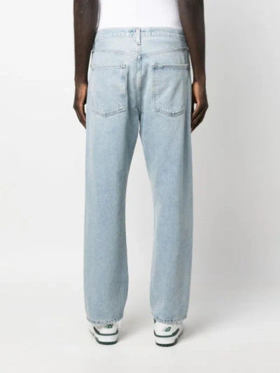 Shop Agolde Straight-leg Mid-rise Jeans In Blue