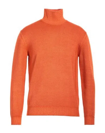 Shop Altea Man Turtleneck Orange Size M Virgin Wool