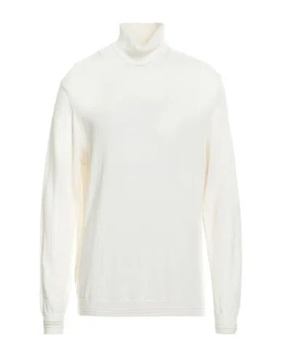 Shop Daniele Alessandrini Homme Man Turtleneck Ivory Size 42 Acrylic, Wool In White