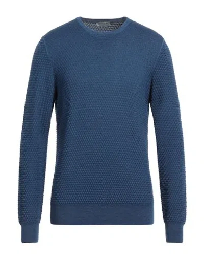 Shop Vengera Man Sweater Azure Size 46 Virgin Wool In Blue