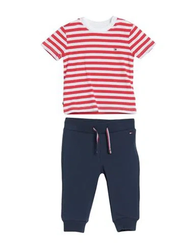 Shop Tommy Hilfiger Newborn Boy Baby Set Red Size 3 Cotton, Elastane