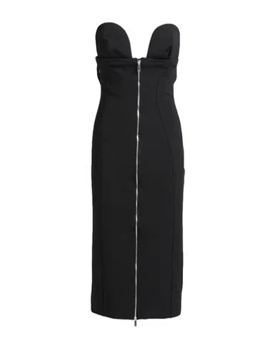 Off-white Ablohland Strapless Sweetheart Crepe Midi Dress In Black