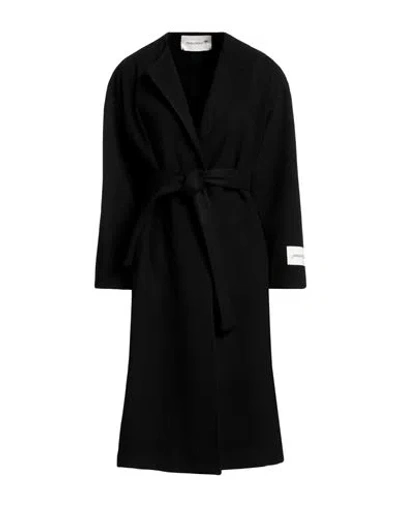 Shop Hinnominate Woman Coat Black Size Xs Polyester, Viscose, Elastane