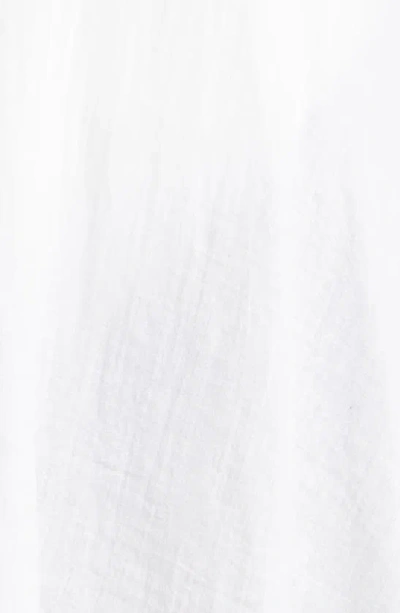 Elan Button Front Cotton Cover-up Minidress In White