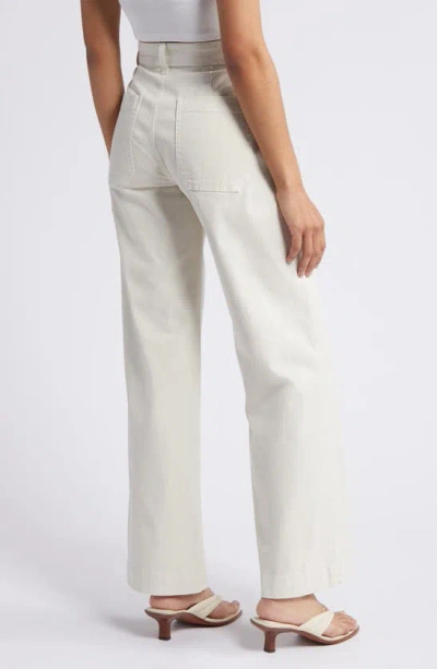 Shop Askk Ny Sailor Wide Leg Twill Utility Pants In Sand