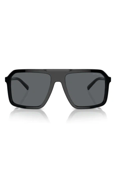 Shop Michael Kors Murren 58mm Square Sunglasses In Black
