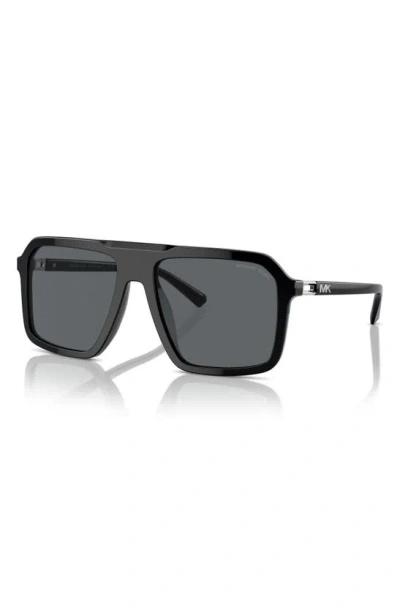 Shop Michael Kors Murren 58mm Square Sunglasses In Black
