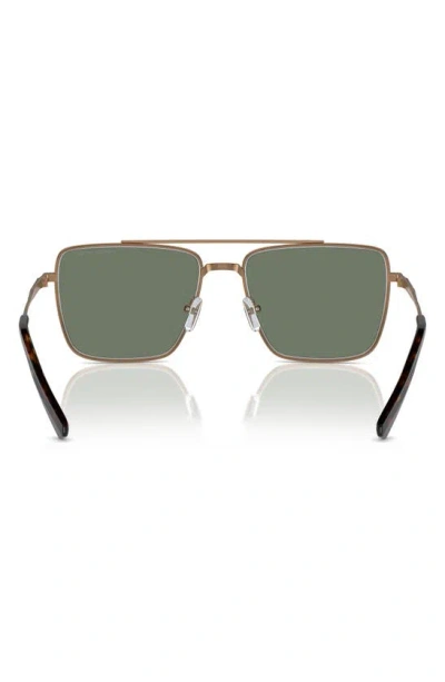 Shop Michael Kors Blue Ridge 58mm Square Sunglasses In Gold