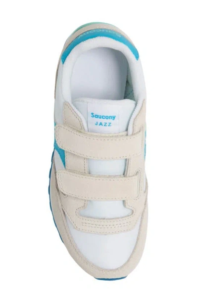 Shop Saucony Jazz Double Hook & Loop Sneaker In White/ Blue