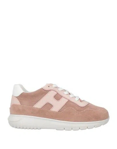 Shop Hogan Toddler Girl Sneakers Pastel Pink Size 10c Leather