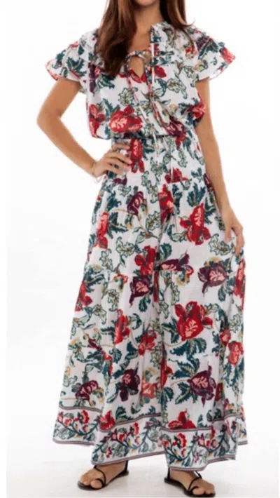 Shop Bindu Isabel Maxi Skirt In Holiday Flowers In Multi