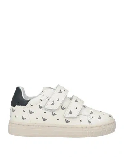 Shop Emporio Armani Toddler Boy Sneakers Off White Size 10c Leather