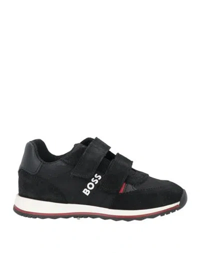 Shop Hugo Boss Boss Toddler Boy Sneakers Black Size 9c Leather