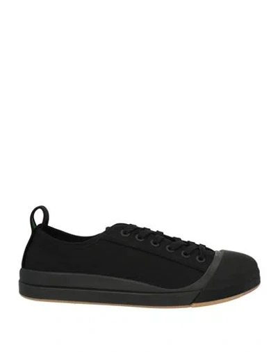 Shop Bottega Veneta Man Sneakers Black Size 8 Textile Fibers