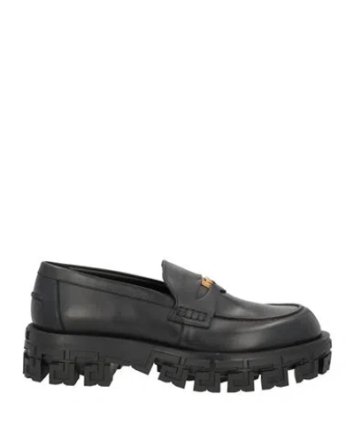 Shop Versace Man Loafers Black Size 9 Calfskin